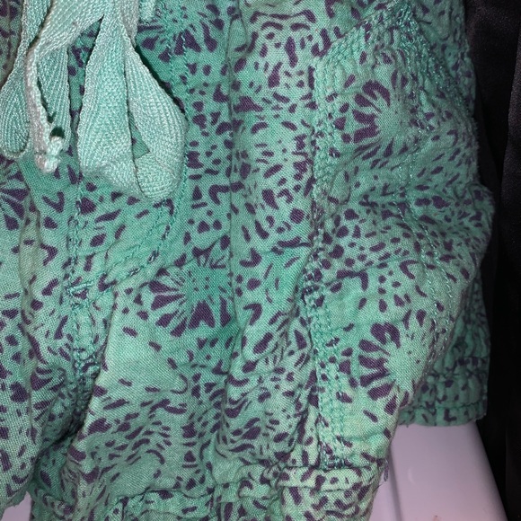 Target Mossimo Light Mint Green and Purple Abstract Pattern Shorts - Picture 2 of 6